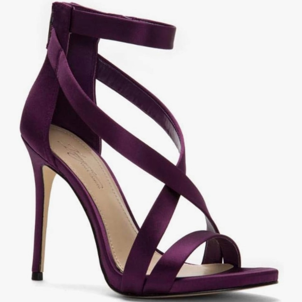 Vince Camuto Deep Purple Dark Orchid Devin Strappy Heels